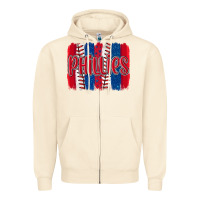Sandshell phillies baseball team spirit brushstrokes Zipper Hoodie - Artiststas