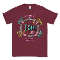 Burgundy i am inspiration Classic Tee - MaliasSmallBusiness