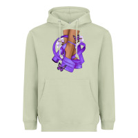 Matcha Cancer diva purple ribbon Heavyweight Hoodie - NancyCooperArtShop