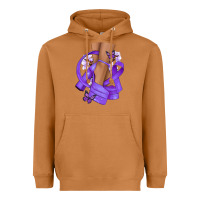 Meerkat Cancer diva purple ribbon Heavyweight Hoodie - NancyCooperArtShop