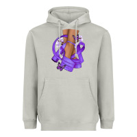Moon Dust Cancer diva purple ribbon Heavyweight Hoodie - NancyCooperArtShop