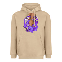 Mushroom Cancer diva purple ribbon Heavyweight Hoodie - NancyCooperArtShop