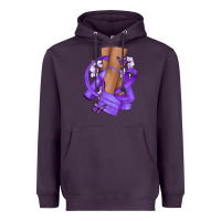 Cancer Diva Purple Ribbon Heavyweight Hoodie | Teevron