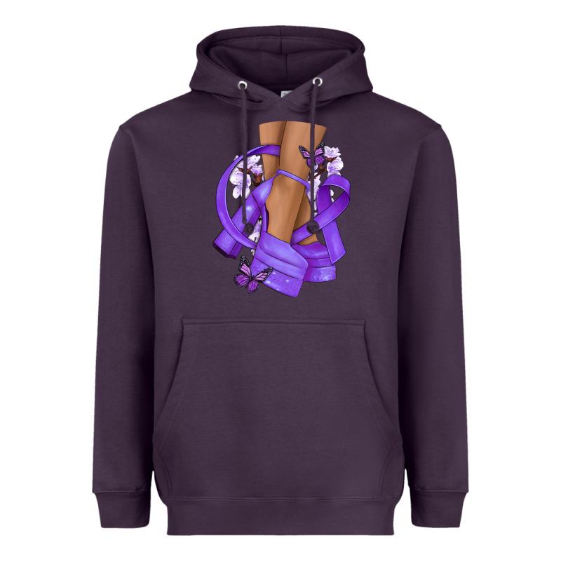 Cancer Diva Purple Ribbon Heavyweight Hoodie by NancyCooperArtShop | Teevron