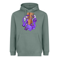 Sage Cancer diva purple ribbon Heavyweight Hoodie - NancyCooperArtShop