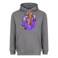 Storm Cancer diva purple ribbon Heavyweight Hoodie - NancyCooperArtShop
