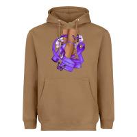 Toasted Coconut Cancer diva purple ribbon Heavyweight Hoodie - NancyCooperArtShop