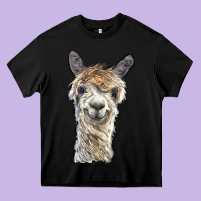Alpaca Heavy Core Tee Designed By Barkaloodesign