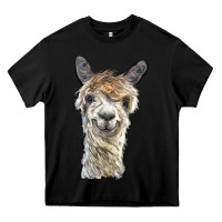 Black alpaca Heavy Core Tee - BarkalooDesign