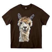 Chocolate Brown alpaca Heavy Core Tee - BarkalooDesign
