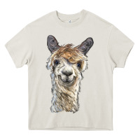 Cream alpaca Heavy Core Tee - BarkalooDesign