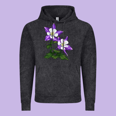 Rocky Mountain Columbine Vintage Hoodie Designed By Lillyallendesigns