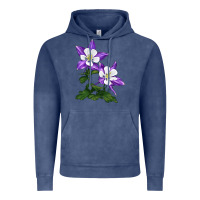 Vintage Denim rocky mountain columbine Vintage Hoodie - LillyAllenDesigns