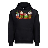 Black christmas coffee cups Urban Hoodie - OliviaCreatesArt