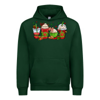 Foreset Green christmas coffee cups Urban Hoodie - OliviaCreatesArt