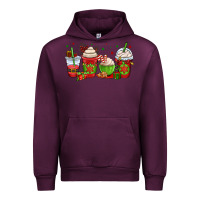 Mauve Wine christmas coffee cups Urban Hoodie - OliviaCreatesArt