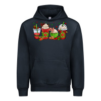 Navy christmas coffee cups Urban Hoodie - OliviaCreatesArt