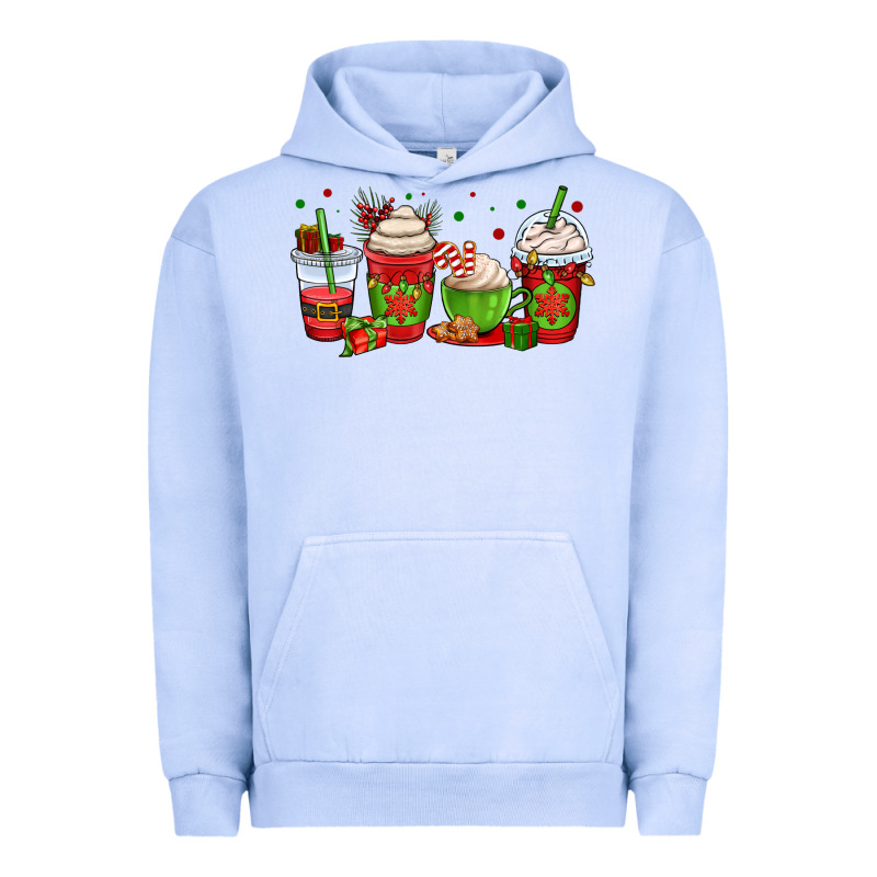 Christmas Coffee Cups Urban Hoodie by OliviaCreatesArt | Teevron