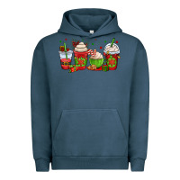Pigment Midnight Navy christmas coffee cups Urban Hoodie - OliviaCreatesArt