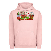 Pigment Salmon christmas coffee cups Urban Hoodie - OliviaCreatesArt