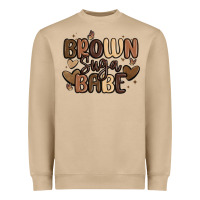 Mushroom brown sugar babe Heavyweight Sweatshirt - MaliasSmallBusiness