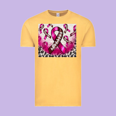 Breast Cancer American Football Ribbon Vintage Tee Designed By Nancycooperartshop