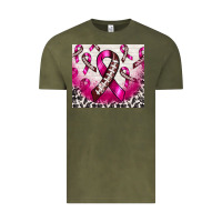 Vintage Olive breast cancer american football ribbon Vintage Tee - NancyCooperArtShop