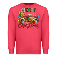Cardinal merry christmas gingerbread truck Premium Sweatshirt - texasbilliewilder