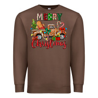 Chestnut merry christmas gingerbread truck Premium Sweatshirt - texasbilliewilder