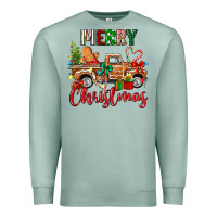 Seafoam merry christmas gingerbread truck Premium Sweatshirt - texasbilliewilder