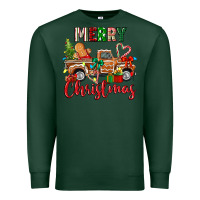 Sports Green merry christmas gingerbread truck Premium Sweatshirt - texasbilliewilder