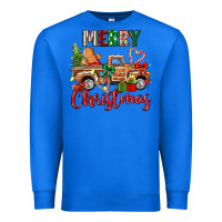 True Royal merry christmas gingerbread truck Premium Sweatshirt - texasbilliewilder