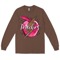 Chestnut teacher lightning bolt valentine s day Long Sleeve Tee - MaliasSmallBusiness