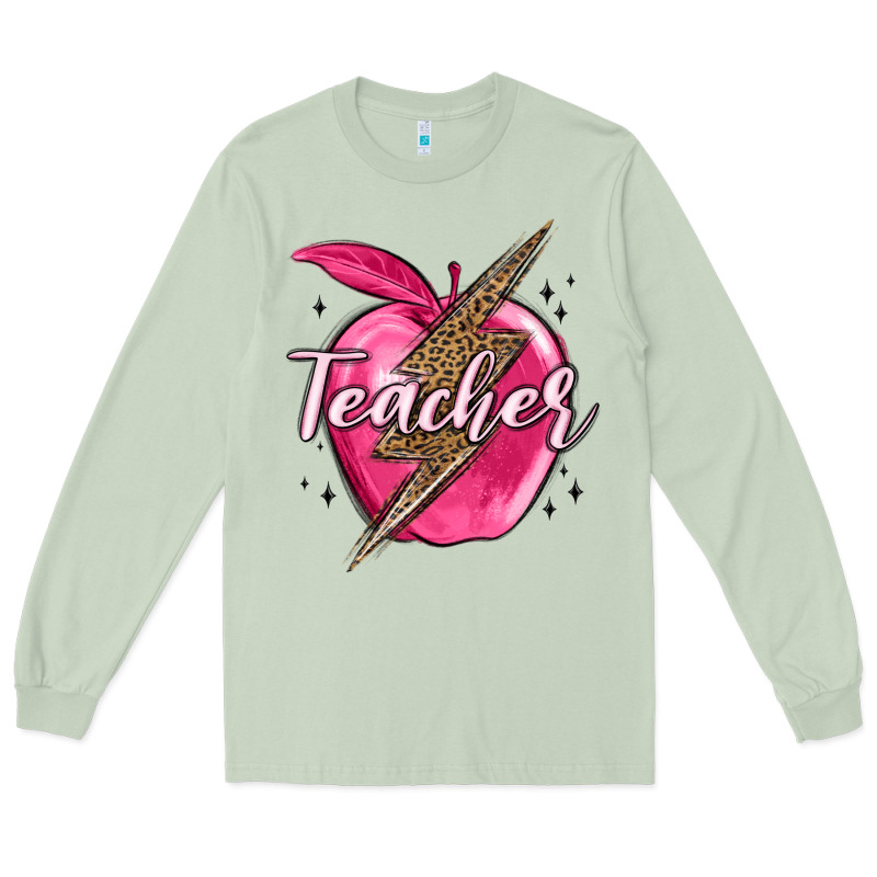Teacher Lightning Bolt Valentine S Day Long Sleeve Tee by MaliasSmallBusiness | Teevron