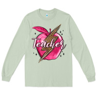 Matcha teacher lightning bolt valentine s day Long Sleeve Tee - MaliasSmallBusiness
