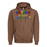 Chestnut embrace differences Zipper Hoodie - Artiststas