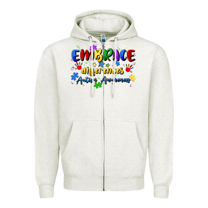 Embrace Differences Zipper Hoodie by Artiststas | Teevron