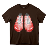 Chocolate Brown red cleats fa element 3 Heavy Core Tee - FaDigitalArtStudio