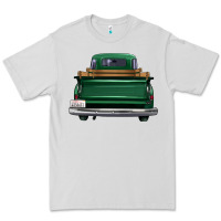Dove Grey western green truck back view Premium Tee - FaDigitalArtStudio