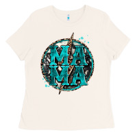 Bone cowhide mama lighting bolt Ladies Tee - Zillion Design Studio