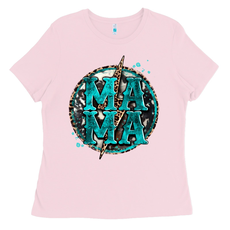 Cowhide Mama Lighting Bolt Ladies Tee by Zillion Design Studio | Teevron