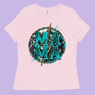 Cowhide Mama Lighting Bolt Ladies Tee Designed By Zillion Design Studio