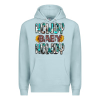 Blue Mist Western Howdy Baby Howdy Premium Hoodie - HowdyJamesFarm