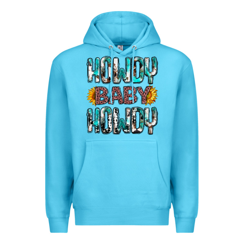 Western Howdy Baby Howdy Premium Hoodie by HowdyJamesFarm | Teevron