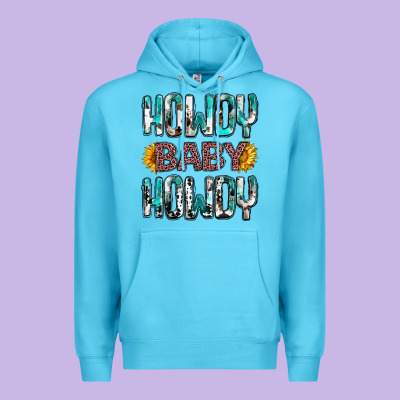 Western Howdy Baby Howdy Premium Hoodie Designed By Howdyjamesfarm