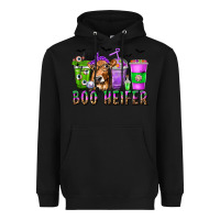 Black Boo Heifer Coffee Cups with Halloween Heavyweight Hoodie - texasbilliewilder