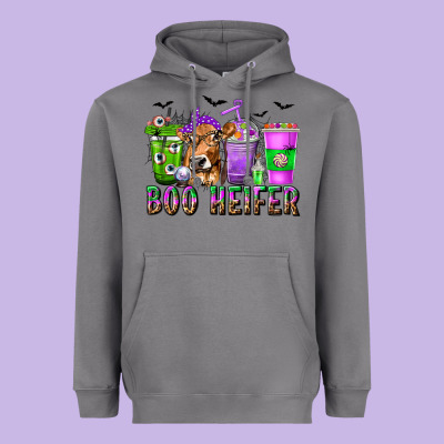 Boo Heifer Coffee Cups With Halloween Heavyweight Hoodie Designed By Texasbilliewilder