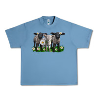 Pebble Blue baby sheeps with daisies Urban Heavy Tee - LillyAllenDesigns