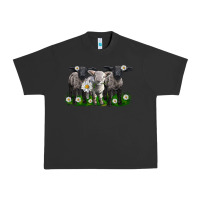 Pigment Black baby sheeps with daisies Urban Heavy Tee - LillyAllenDesigns