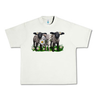 Pistachio baby sheeps with daisies Urban Heavy Tee - LillyAllenDesigns